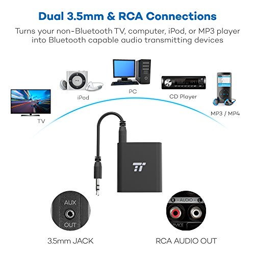 TaoTronics-65ft-Bluetooth-Transmitter-Long-Range-35mm-RCA-Wireless-Audio-Adapter-for-TV