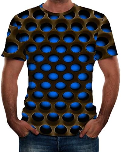 sweetnice man clothing Men's 3D Pattern Printed Short Sleeve T-Shirts, Fashion Casual Top Blouse for Unisex