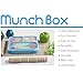 MUNCHBOX Bento Lunch Box - Sleek Edition (Blue) Ultra-Slim Tray Style Leakproof 3-Compartment with Air Tight Seal - Prevents Contents from Mixing and Spilling - Microwavable - Dishwasher Friendly - For Kids & Adults