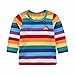 Motecity Motteecity Little Boys' T-Shirt Rainbow Striped Size 24M Style-2, 24 Months