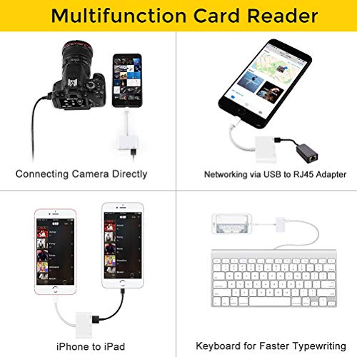 SD Card Reader, SD Card Reader for Phone, Trail Game Camera Viewer for Hunting, USB Camera Adapter, Digital Camera Reader Converter for Phone/Pad, Plug and Play