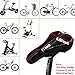 Cevapro Soft Silicone Gel Padded Bike Seat Cover - Improved Comfort Bicycle Seat Cover for Spin, Stationary, Cruiser, Mountain, Road Bike - Outdoor Cycling (Black)