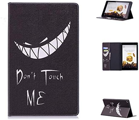 Fire HD 10 Case, OuYang Cute Painted Shockproof Slim Lightweight Stand Folding Protective Cover PU Leather Case for Amazon Fire HD 10 (8th & 7th Gen, 2018/2017 Release) 10.1" Tablet - Bad Smile