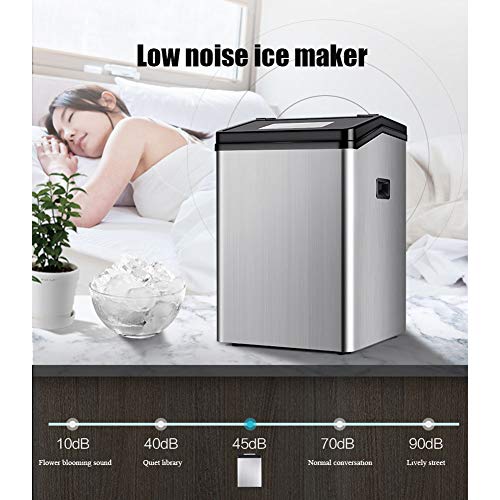 FRIDGE Eiswürfelbereiter Eiswürfelmaschine Mit Griff 55kg Eiswürfel 24h Selbstreinigungsfunktion Eismaschine 15Minuten… – Bild 6