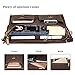 Mens Messenger Bag, Tocode 15.6 inch Vintage Canvas Leather Business Briefcase Large Satchel Shoulder Bags, Water Resistant School College Computer Laptop Bag (Brown)