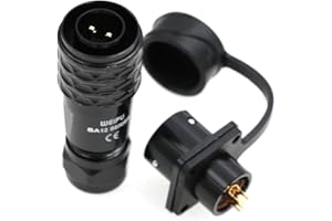 ZBLZGP WEIPU SA12 2 Pin Industrial Aviation Connector Waterproof Electrical Soldering Adapter Male Plug Panel Mount Female Socket AC/DC Power Metal Connector