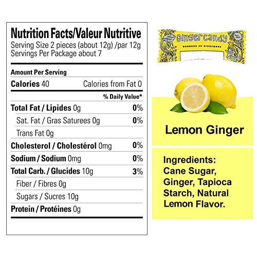 Gem Gem All Natural Chewy Lemon Ginger Candy 5 oz (Pack of 12) Pricepulse