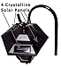 Black Vintage Shepard Hook Solar Lantern Outdoor Light