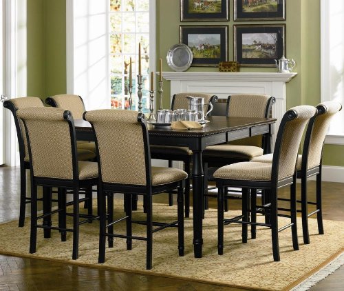 Cabrillo Counter Height Dining Set in Black Finish by Coaster