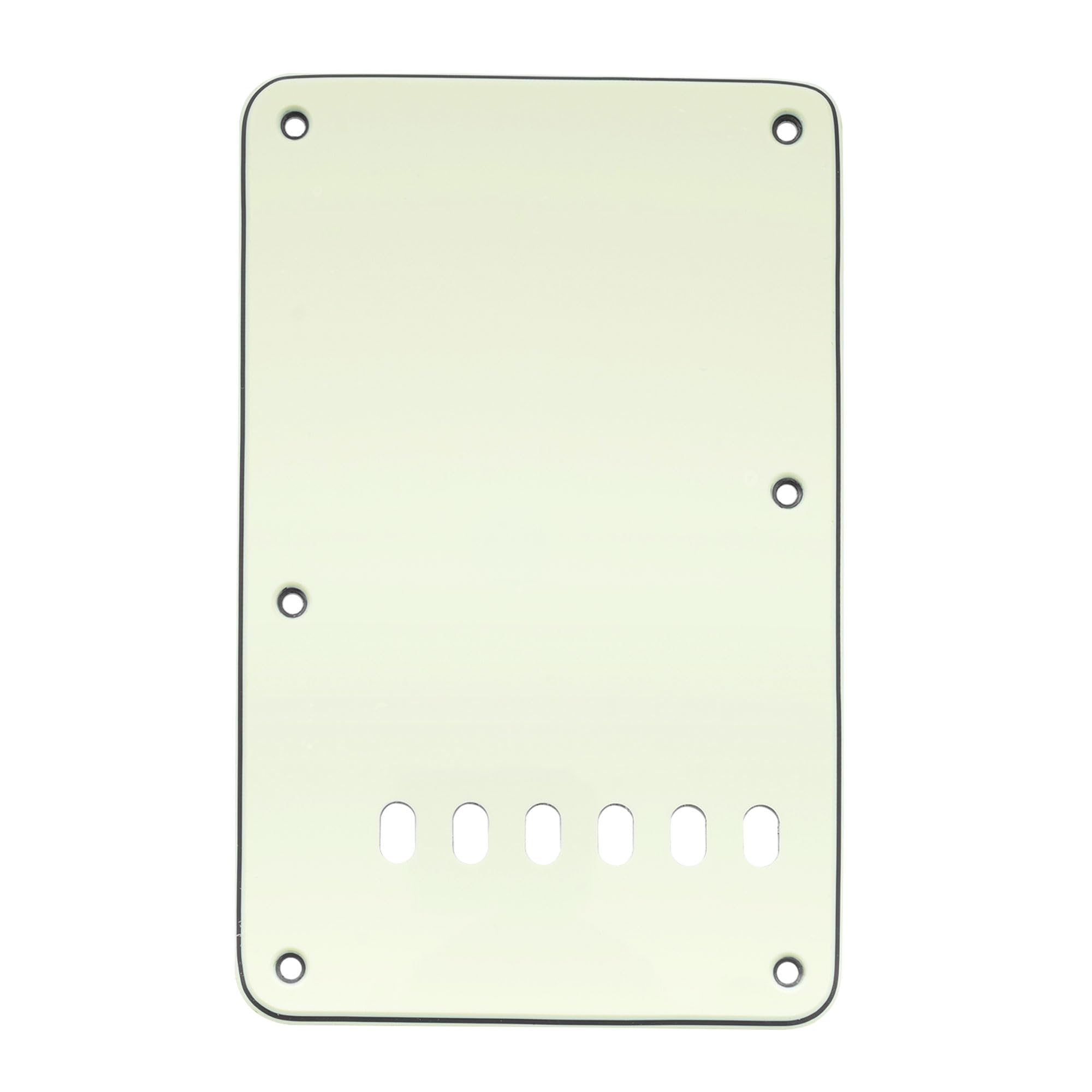 Musiclily Vintage Style Strat Tremolo Backplate for Fender USA/Mexican Made Standard Stratocaster Modern Style Guitar,3Ply Ivory