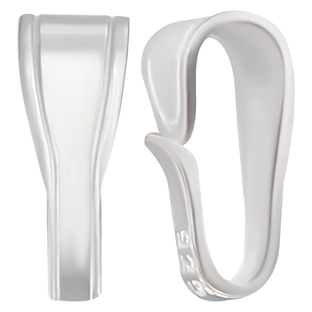 Beebeecraft 1 Box 10Pcs Pinch Clip Bails 925 Sterling Silver 0.28x0.12 Inches Snap on Bails Hook Pendant Charm Necklace Clasps for Earring Bracelet Choker Jewellery Making