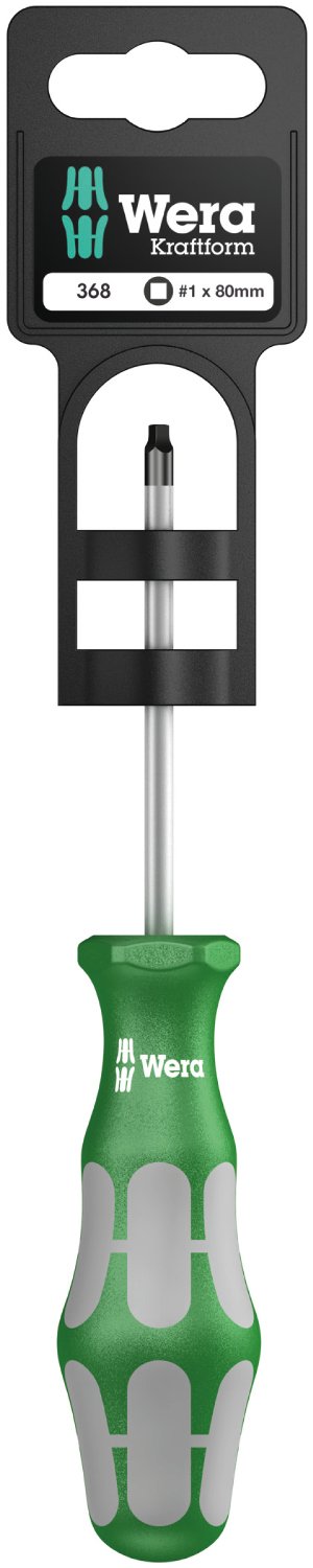 Wera 05100070001 368 1 x 1 x 80 mm 368 SB Screwdriver for Square Socket Head - Silver