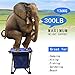 Small Folding Camping Stool, Portable Rest Seat Collapsible Slacker Stool for Outdoor Camping Walking Hunting Hiking Fishing Travel Beach Garden BBQ, Metal 600D Oxford Cloth with Carry Bag, Bluethumb 2