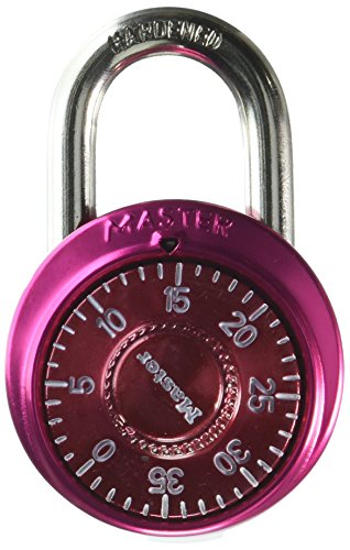 Master Lock Padlock, Standard Dial Combination Lock, 1-7/8 in. Wide, Assorted Colors, 1530DCM