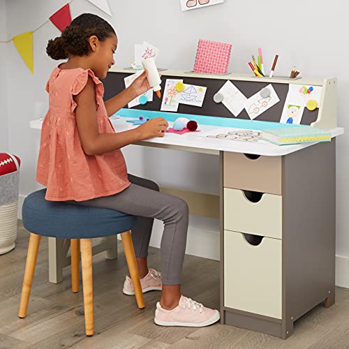Little Tikes 2in1 Chalkboard Wood Desk with Storage, Charging Station