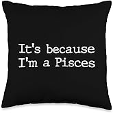 Pisces Horoscope Gifts Women Girls Men Zodiac Sign Astrology Throw Pillow