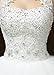 Clover Bridal Vintage High Collar Pearl Wedding Dress for Bride White Under 100