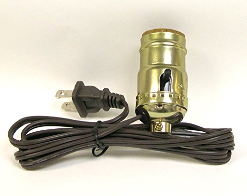 National ArtcraftLamp Socket with 6' Side Exit Brown Cord
