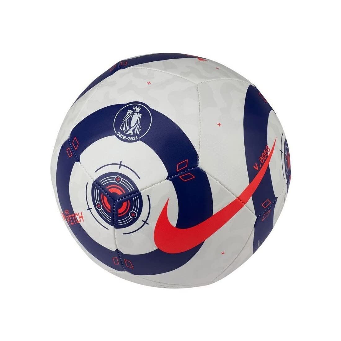 Nike Premier League Pitch Ball CQ7151-103; Unisex Soccer Ball; CQ7151-103_5; White; 5 EU (UK)