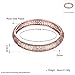 18K Rose Gold Plated Filigree Pattern Bangle Bracelets for Women