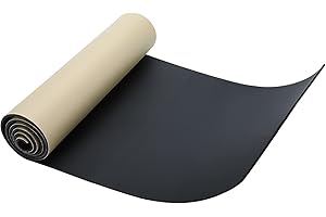 Mono-gatari Sponge Neoprene with Adhesive Foam Rubber Sheet Multi-Function Soundproof Rubber Foam Sheet Closed Cell Neoprene Rubber Roll (1/8" Thk X 12" W X 24" L)