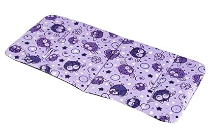 BABYLUX Matratze für Kinderwagen Babywanne Buggy Sitzauflage Auflage 75 x 36cm (42. Lila + Eule)