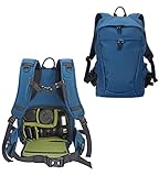 Abonnyc Photo Hatchback 19L Camera Backpack - Waterproof Anti-Shock Daypack Style Backpack for DSLR SLR and Mirrorless Cameras, Dark Blue