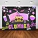 COMOPHOTO Girl Sleepover Party Photo Background Design Slumber Parites Banner for Decoration Pillow Radio Birthday Theme Backdrop 7x5ft Fabric