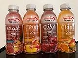Premier Protein Clear Protein Drink Variety Pack, Tropical Punch, Raspberry, Peach, Orange Mango, 16.9 fl oz Bottle, 1 Bottle Each Flavor, Total 4 Flavors