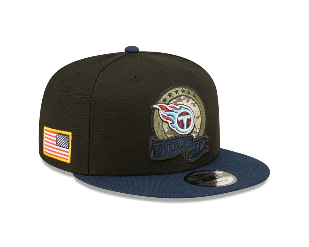New Era NFL TENNESSEE TITANS Salute to Service 2022 Snapback 9FIFTY Game Cap, Size: S/M
