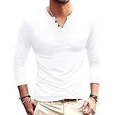 NUOKESASI Men's Casual Slim Fit Basic Henley Short/Long Sleeve Fashion T-Shirt