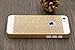 5C Case, I'EXCEL Luxury Beauty Hybrid Hard PC Shiny Bling Glitter Sparkle with Crystal Rhinestone Cover Case for iphone 5C (Gold)