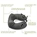 Jerrybox Travel Neck Pillow Fastest Inflatable Pillow with 2 Airbags, Soft Neck Support Pillow for Airplanes with Packsack (Grey, Bone)
