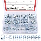 Hilitchi 78-Pcs Mini Fuel Injection Line Style Hose Clamps Assortment Kit - 10 Kinds of Size