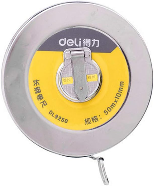 Tape measure - 50 m, stainless steel, fiber tape measure, ruler metric tool measurement tool