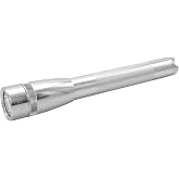 MagLite Mini Pro LED Flashlight, 332 Lumens, 2 AA, Silver | Compact 332-lumen performance and legendary Maglite design with spot-to-flood focus, Candle Mode, Batteries and Belt Holster.