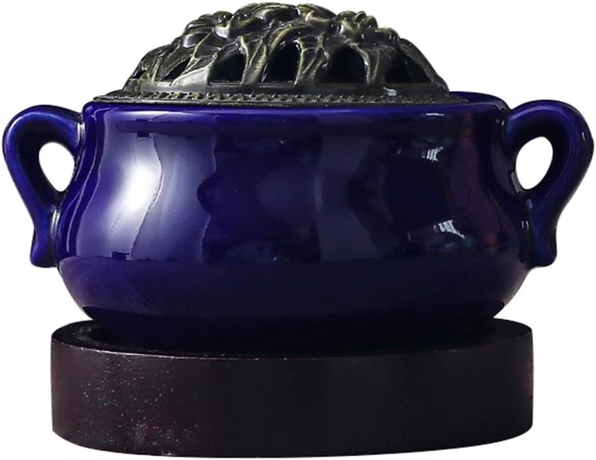 RXBFD Ceramic Electric Incense Burner,Timing Temperature Control Agarwood Aromatherapy Furnace,Essential Oil Electronic Aromatherapy Diffuser