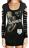 Juniors Long Sleeve: The Walking Dead - Claimed Laser Cut Cover Up Juniors (Slim) T-Shirt Size L