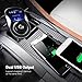FM Transmitter, Tinzzi Bluetooth Wireless Radio Adapter Car Kit with Dual USB Charging Ports, 1.4” LCD Display and Hands Free Calling for iPhone, Samsung, etc