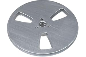 GEEKTECHES 1/4 7 Inch Empty Tape Reel， Aluminum Alloy Universal Open Reel Sound Tape Empty Reel for Reel to Reel for TEAC/ReVox Studer (Sliver)