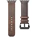 Watruer Compatible Apple Watch Band, 42mm 44mm Genuine Leather iwatch Strap Replacement Band with Stainless Metal Clasp for Apple Watch Series 4 & 3 & 2 & 1 Sport and Edition - Dark Brown