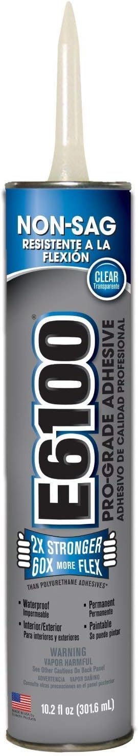 Eclectic Products 252011 12 Pack 10.2 oz. E6100 Industrial Strength Adhesive Non-Sag, Clear
