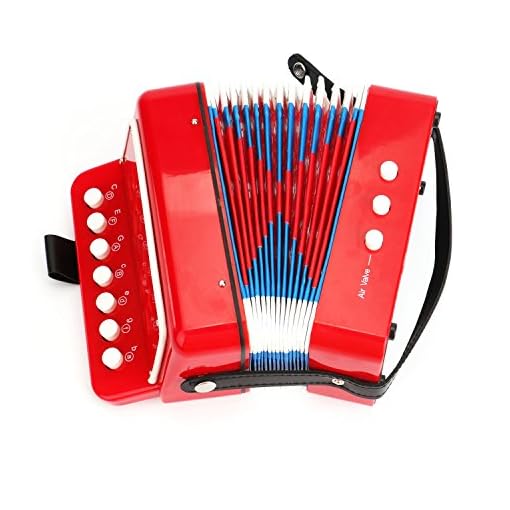 Tosnail Kids Piano Percussion Accordion Musical Toy, Red - Image 3