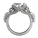 EVBEA CZ Skull Engagement Ring for Women Gothic Aphrodite Simulated Diamond Ring(341,6)