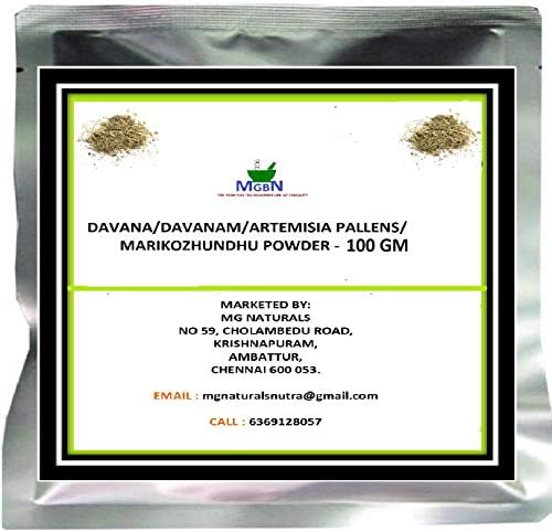 DAVANA/DAVANAM/ARTEMISIA PALLENS/MARIKOZHUNDHU POWDER -100 GM (WITH FREE PLANT SEEDS)