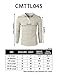 H2H Long Sleeve Henley Shirts for Men Casual Waffle Cotton T Shirts Beige US L/Asia XL (CMTTL045)