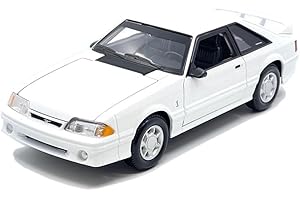 1:24 Scale Diecast Model Car Compatible with Maisto 1993 Ford Mustang SVT Cobra White Special Edition 32906WH