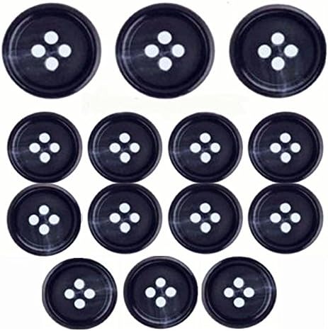 Navy Blue, Premium Suit and Pant Buttons Set- 14 Pieces