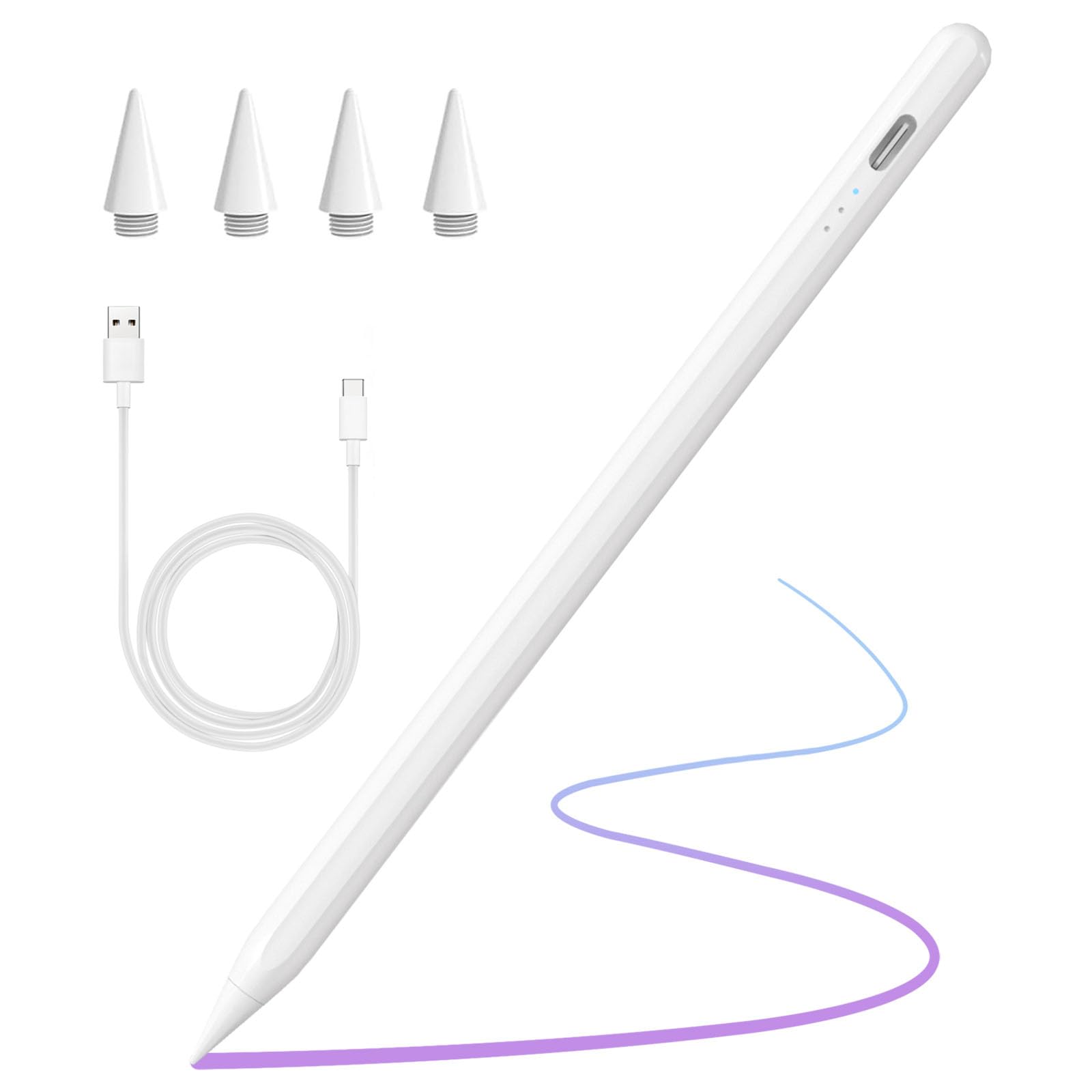 Photo 1 of ???Stylus Pen for iPad 2018-2025 with Palm Rejection, Active Pencil for iPad 10th/9th/8th/7th/6th Generation, for iPad Pro 11/12.9 inch, for iPad Air 5th/4th/3th Gen, for iPad Mini 6th/5th Gen (White)