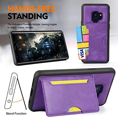 Cornmi Galaxy S9 Case,Detachable Wallet Leather Cover 11 Card Slots Wristlet and Shoulder Strap Handbag Purse Flip Stand Slim Mirror case for Samsung Galaxy S9 G9600 5.8in … - Thumbnail 2